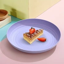 Nkmbld Large Capacity Lightweight Dessert Plate Durable Household Dining Table Spit Bones Plates Suitable for Fruits, Snack, Pasta, Cake, Dessert, Purple