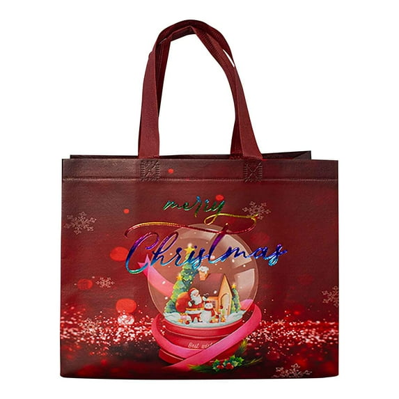 Nkmbld Large Christmas Gift Bags, Christmas Tote Bags with Handles, Reusable Grocery Bags Multipurpose Non-woven Large Shopping Bags