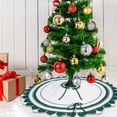 thumbnail image 1 of Nkmbld Large Christmas Tree Skirt Christmas Tree Bottom Decoration Collar Knitted Green Christmas Tree Skirt for Indoor Outdoor Christmas Decorations, Green, 1 of 8