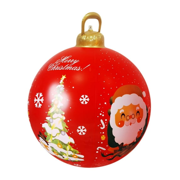 Nkmbld Large Inflatable Christmas Ornaments 60cm Inflatables Xmas Blow Up Decorated Ball for Holiday Indoor Outside Yard Lawn Porch Decor