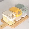 thumbnail image 1 of Nkmbld Large Opening Seasoning Storage Containers with Lid, Reusable Containers Jars for Spices Salt Herbs Powders, Green, 1 of 8