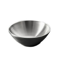 Nkmbld Large Ramen Bowl Stainless Steel Instant Noodle Bowl for Cereal, Salad, Pasta, Soup, Dessert, Serving etc, Silver