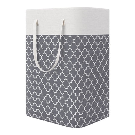 Nkmbld Laundry Sorter Folding Dirty Laundry Basket Large Capacity Lantern Print Dirty Laundry Basket College Dormitory Bathroom Bedroom Laundry Basket, Gray