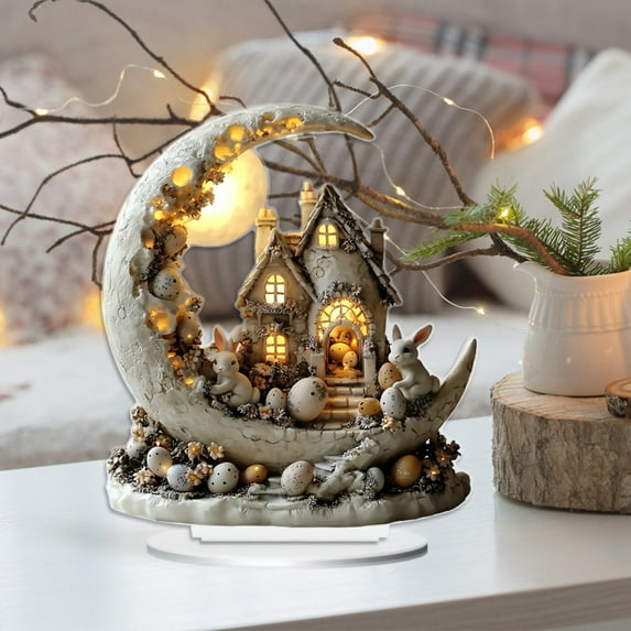 Nkmbld Lawn Ornaments and Statues Castle Garden Pile Waterproof Wear Garden Ground Pendant Decoration