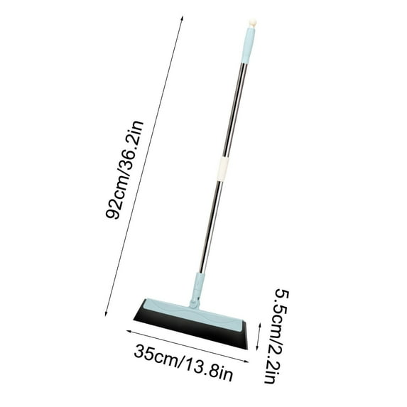 Nkmbld Lightweight Indoor Broom Multi-purpose Bathroom Wiper Sweeping Ash Non-stick Hair Wet and Dry Bathroom Cleaning Accessories, Green