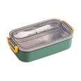 thumbnail image 1 of Nkmbld Lunch Box Containers, Double Layer Leak-Proof Lunchbox, Large Capacity Food Storage Containers with Lids, Microwave & Dishwasher Safe, Green, 1 of 8