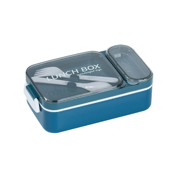 Nkmbld Lunch Box Containers, Multi-Compartment Meal Prep Containers Reusable Lunch Food Containers for Work and Travel, BPA-Free, Microwave Safe, Blue