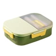 thumbnail image 1 of Nkmbld Lunch Box Containers, Portable Lunch Box Plastic Food Storage Containers, Leak-Proof Lunchbox with Fork and Spoon for Work, Picnic, Green, 1 of 8