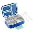 thumbnail image 1 of Nkmbld Lunch Box Containers, Stainless Steel Lunch Box with Three Compartments, Leak-Proof Lunchbox, All-in-One Food Storage Containers, Microwave Safe, 1 of 8