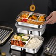 thumbnail image 1 of Nkmbld Lunch Box for Kids, Portable Stainless Steel Lunch Box with Lid, Multi-Compartment Meal Prep Containers Reusable Lunch Food Containers for Work, 1 of 8