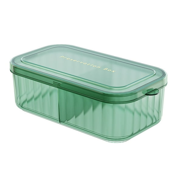 Nkmbld Lunch Box for Men, Kitchen Refrigerator Fresh-Keeping Box Microwave Plastic Bento Lunch Fruit Storage Sealed Box, All-in-One Leakproof Lunchbox