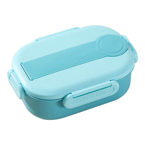 Nkmbld Lunch Box for Men, Portable Plastic Food Storage Containers with Lids, Leak-Proof Lunchbox for Work, BPA-Free, Microwave & Dishwasher Safe, Blue