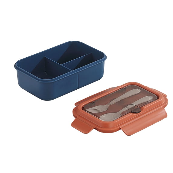 Nkmbld Lunch Box for Women, All-in-One Portable Bento Box with Fork and Spoon, Leak-Proof Food Containers for Office Workers, BPA-Free, Microwave Safe
