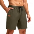 thumbnail image 1 of Nkmbld Mens Cargo Shorts Linen Relaxed Drawstring Shorts with Elastic Waistband Summer Casual Work Shorts, 1 of 8