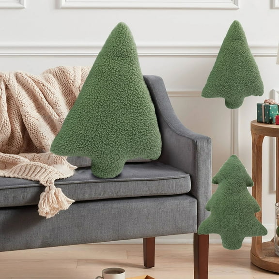 Nkmbld Merry Christmas Decorative Throw Pillow Covers Christmas Tree Throw Pillow for Winter Xmas Decor, Christmas Velvet Pillow Cases for Home Decoration