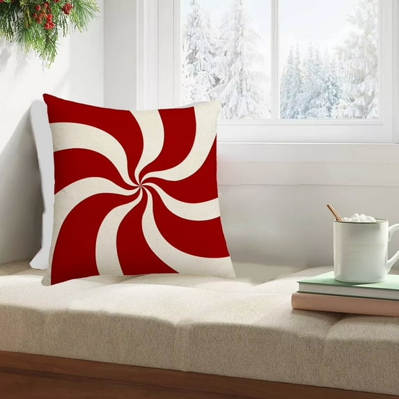 Nkmbld Merry Christmas Decorative Throw Pillow Covers for Winter Xmas Decor, Christmas Velvet Pillow Cases for Sofa, Couch, Bed and Car, Red