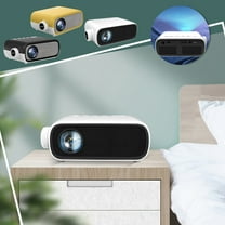 Nkmbld Mini Portable Projector with 4K Support, Smart Projector with Built in Apps Outdoor Movie Projector with WiFi and Bluetooth for Home Theater Upgrade