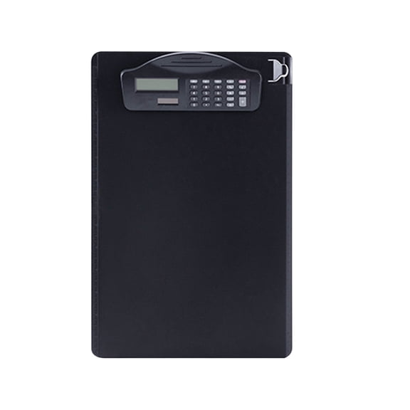 Nkmbld Multifunctional File Folders Plastic Storage Clipboard with Calculator, A4 Letter Size Clipboard for Meeting, Business Office Document Holder, Black