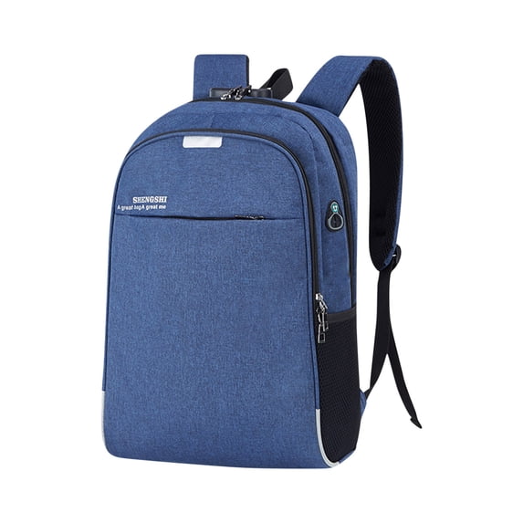 Nkmbld Multipocket Backpack USB Leisure Backpack, Large Capacity Computer Backpack, Suitable for Camping, Travel, and Going Out, Blue