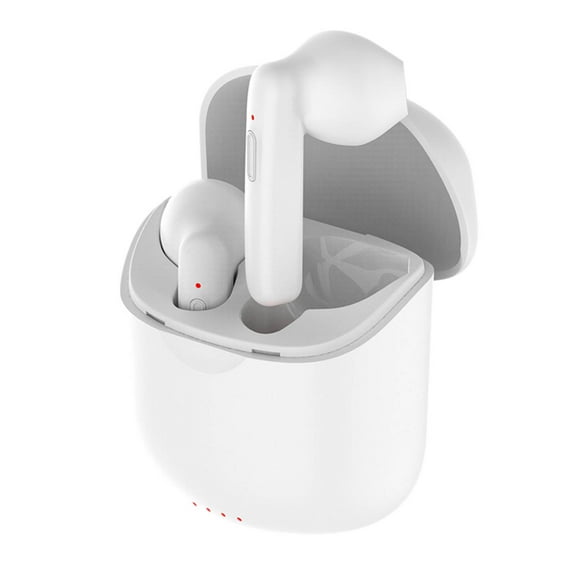 Nkmbld Noise Cancelling Headphones 2025 Bluetooth 5.3 Headset Wireless Earphones Mini Earbuds Stereo Headphones with Charging Case, White