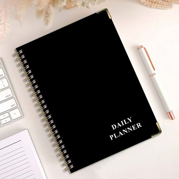 Nkmbld Notebook for Working English Budget Coil Notebook A5 Strap Financial Planning Self-Discipline Check-in Notebook