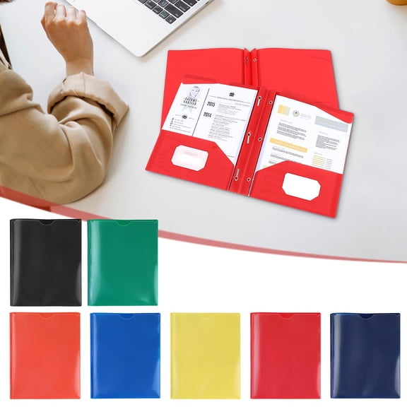 Nkmbld Office File Folders, Expanding File Folder with Pockets Heavy Duty Paper Folder for Letter A4 Files Business Teacher Office, Red