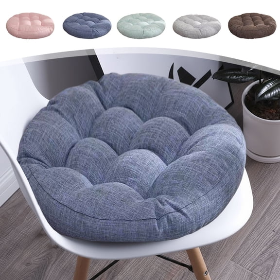 Nkmbld Outdoor Patio Chair Cushions Set, Solid Color Chair Pads Thickened Soft Corduroy Filled Seat Cushion for Couch, Sofa and Patio Furniture, Blue