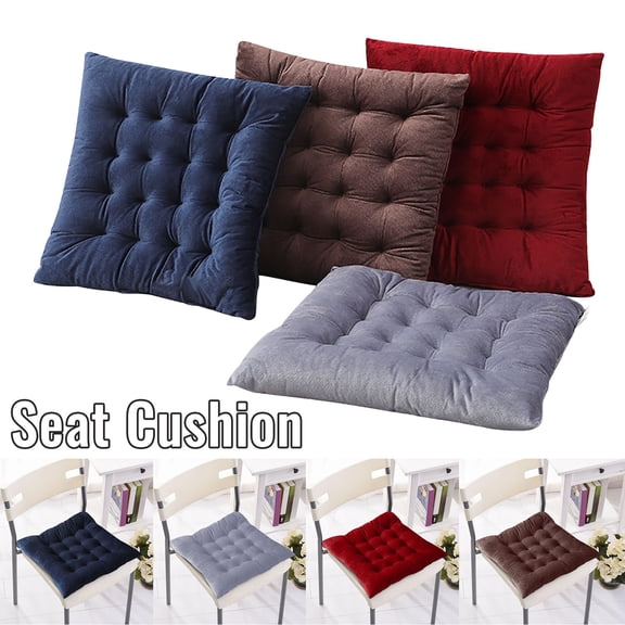 Nkmbld Outdoor Patio Chair Cushions Set, Squares Linen Seat Cushion for Kitchen, Office, Plush Seat Cover Cushion Pad, Home Decor, Brown