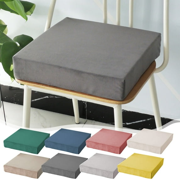 Nkmbld Outdoor Patio Chair Cushions Set, Thickened Velvet Chair Cushion Sofa Floating Window Tatami Pads Car Seat Cushion, Machine Washable, Gray
