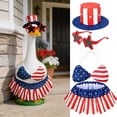thumbnail image 1 of Nkmbld Patriotic Porch Goose Outfits for 23" Lawn Statue, 4th of July Costume for Plastic/Cement Statue, Spring Sculpture Clothes for Garden Patio Decor, 1 of 9