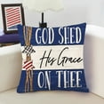 thumbnail image 1 of Nkmbld Patriotic Throw Pillow Covers for Sofa, 4th of July Linen Cushion Case Red White Blue Pillowcase for Independence Day, Memorial Day, Veterans Day, 1 of 8