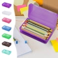 thumbnail image 1 of Nkmbld Pencil Box Large Capacity Clear Pencil Case with Snap-tight Lid Stackable Design and Stylish Office Supplies, 1 of 7
