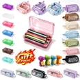 thumbnail image 1 of Nkmbld Pencil Box Large Capacity Clear Pencil Case with Snap-tight Lid Stackable Design and Stylish Office Supplies, 1 of 6