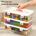 thumbnail image 1 of Nkmbld Pencil Box Large Capacity Transparent Storage Box with Lid, Plastic Hard Pencil Case for Office Supplies, White, 1 of 8