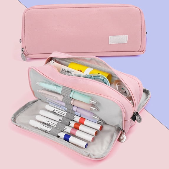 Nkmbld Pencil Case, Large Capacity Pencil Pouch with Multi Compartment, Large Storage Organizer for Stationery, Cute Pencil Bag for Office