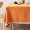 thumbnail image 1 of Nkmbld Picnic Cotton Linen Table Cloth Fabric Wrinkle Washable Table Cover for Kitchen Dinning Tabletop Decor, Orange, 1 of 8
