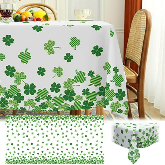 Nkmbld Picnic Table Cloth Irish Day Table Flag St. Patrick's Day Decoration Table Flag, Multicolor