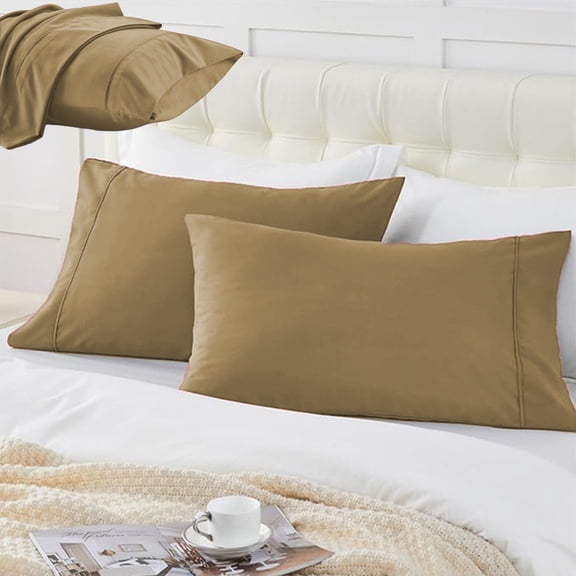 Nkmbld Pillowcases Queen Size, Double Brushed Microfiber Pillowcases, Super Soft Cooling Pillow Case Covers with Envelope Closure, Machine Washable