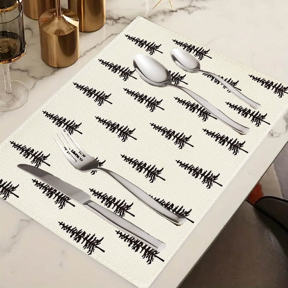 Nkmbld Place Mats for Dining Tables, Christmas Placemats Restaurant Decoration Table Mats Heat Resistant Non-Slip Place Mats for Kitchen Dining Decoration