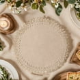 thumbnail image 1 of Nkmbld Place Mats for Dining Tables, Straw Mat Hollowedout Placemats Round Washable Mat Create Scald-Proof Heat Insulation Household Table Mat, 1 of 8