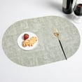 thumbnail image 1 of Nkmbld Placemats for Dining Table, Oval Cloth Grain Leather Placemats Heat Resistant Washable Table Mats for Kitchen Dining Party Natural Table Decor, 1 of 8