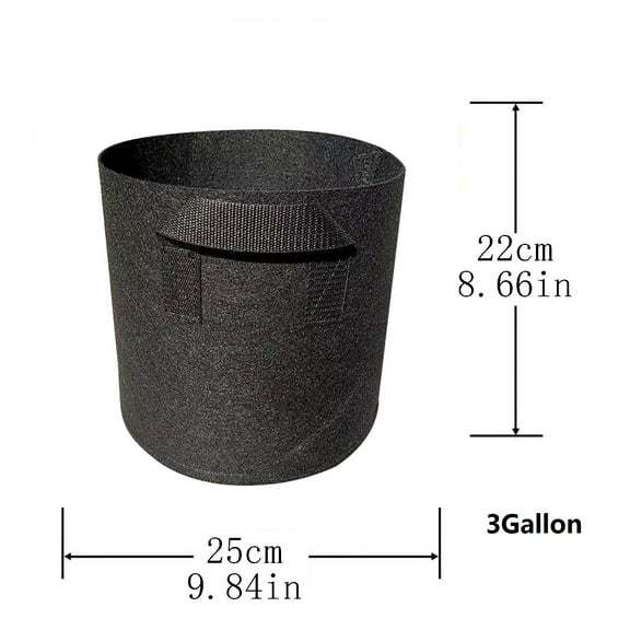 Nkmbld Planter Garden Grow Pots Gallon-bag Heavy Thickened Nonwoven Fabric Pot with Handles