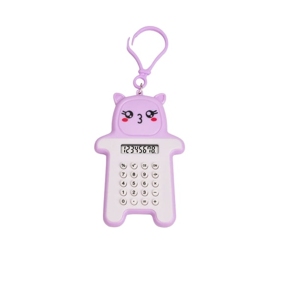 Nkmbld Pocket Size Calculator Cute Mini Keychain Digital Calculators, 8-Digit LCD Display, Small Calculator Standard Function Electronics