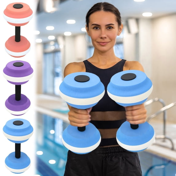Nkmbld Pool Barbell, Adjustable Water Weights for Pool Exercise, Water Aqua Fitness Barbells High Density EVA Foam for Men/Women Weight Loss