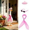 thumbnail image 1 of Nkmbld Porch Goose Clothes for 23" Lawn Cement Plastic Goose Statue Decor, Porch Goose Decorations for All Seasons Outdoor Patio Yard Lawn, 1 of 8