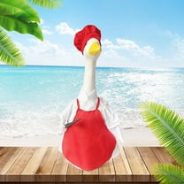 Nkmbld Porch Goose Outfits Cute and Fun Porch Goose Clothes Fit Big White Chef Set for Statue Patio Lawn Garden Decoration