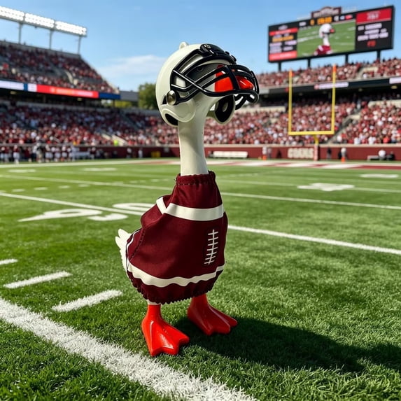 Nkmbld Porch Goose Decor, Football Goose Costume Clothes for 7" Lawn Statue, Porch Goose Decorations for Spring Summer Outdoor Patio Yard Lawn