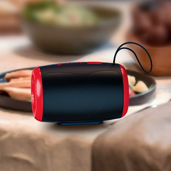 Nkmbld Portable Bluetooth Speaker Can Be Connected for Extended Battery Life and Multiple Playback Ways Small Speaker, Red
