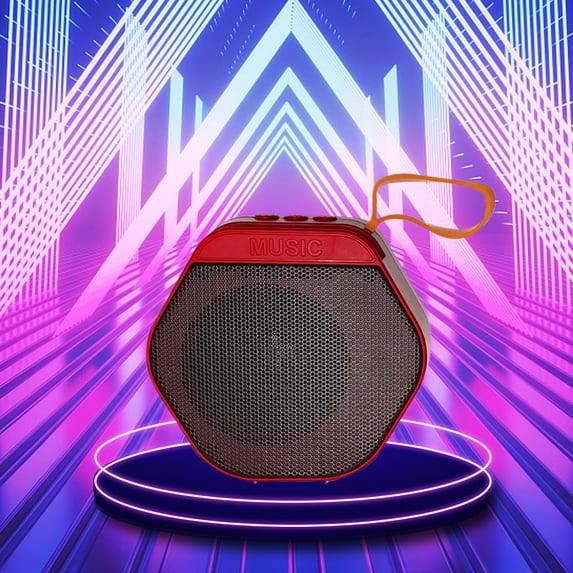 Nkmbld Portable Bluetooth Speakers Compact and Multifunctional Bluetooth Speaker Portable Wireless Audio Accessory for Street Vending and Night Markets, Red