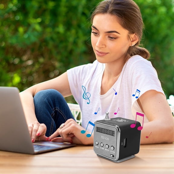Nkmbld Portable Bluetooth Speakers Portable Wireless Mini Speaker Connections to Mobile Phones Computers Laptops and MP3/MP4, Black